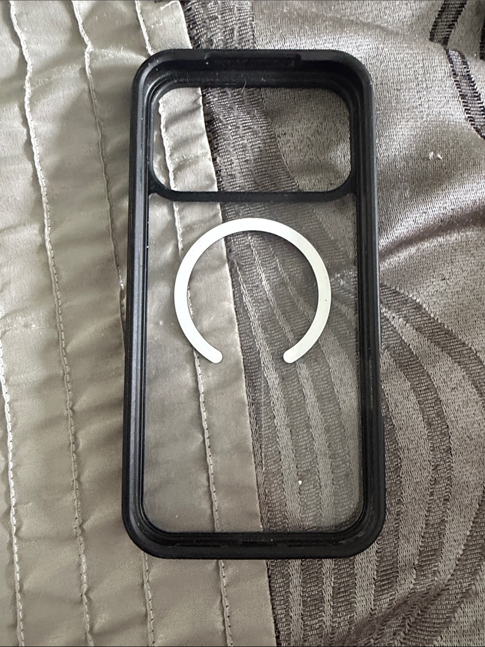 Otterbox Black Clear iPhone17 pro Max Case with White Ring Accent
